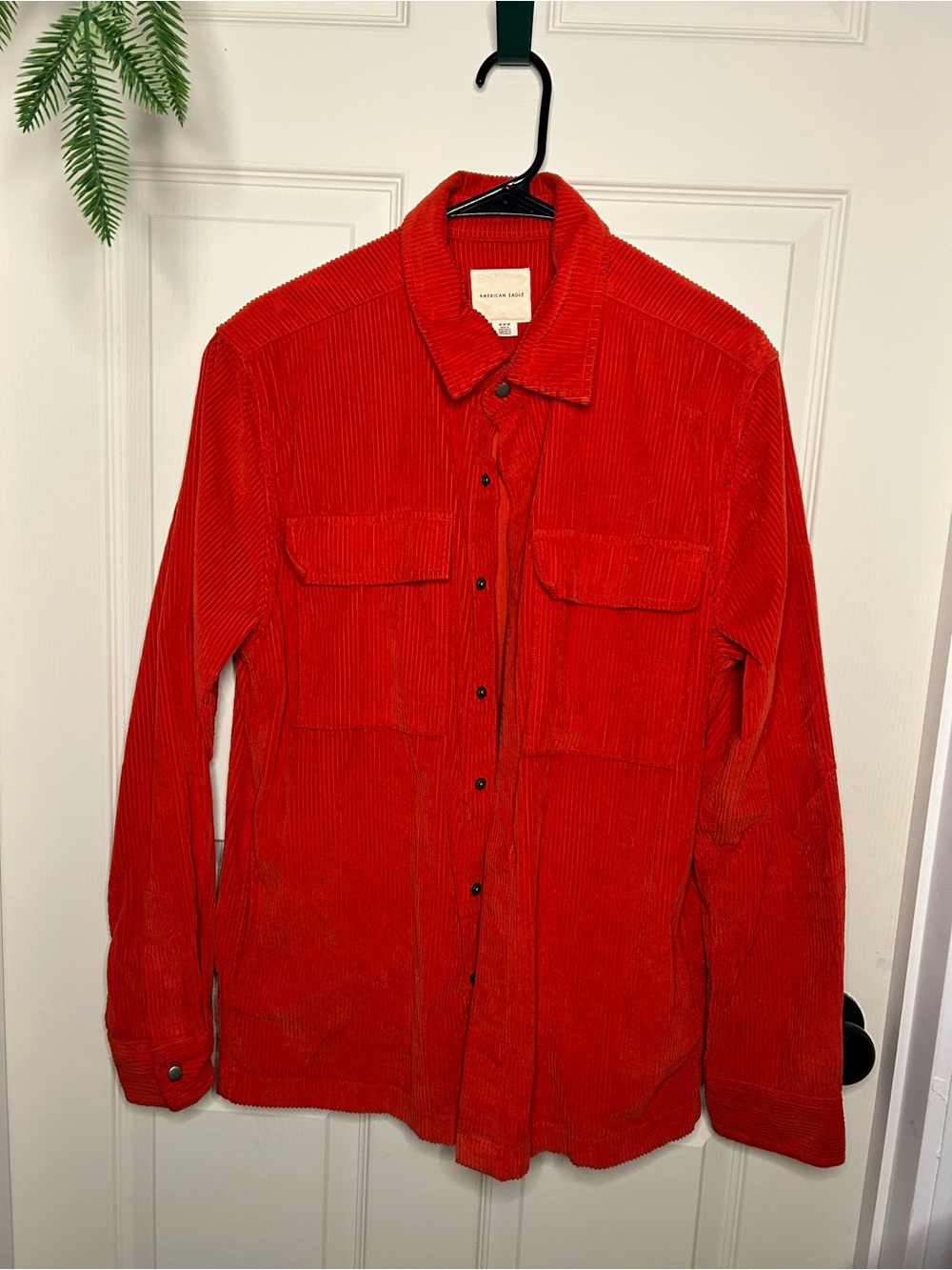 American Eagle Outfitters Red Corduroy Shirt Jacket